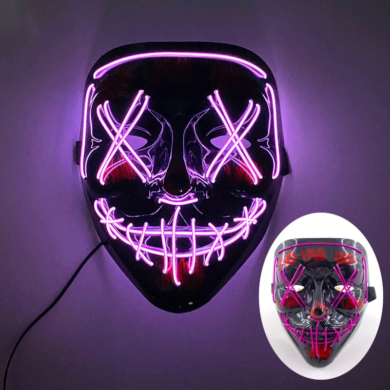 Halloween Neon Led Purge Mask Luminous