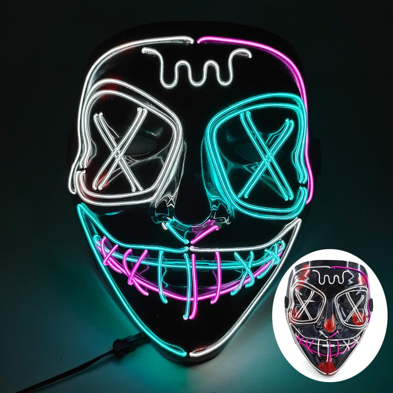 Halloween Neon Led Purge Mask Luminous