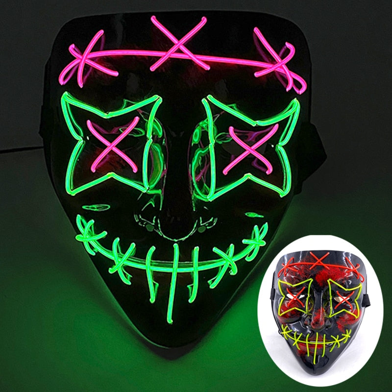 Halloween Neon Led Purge Mask Luminous