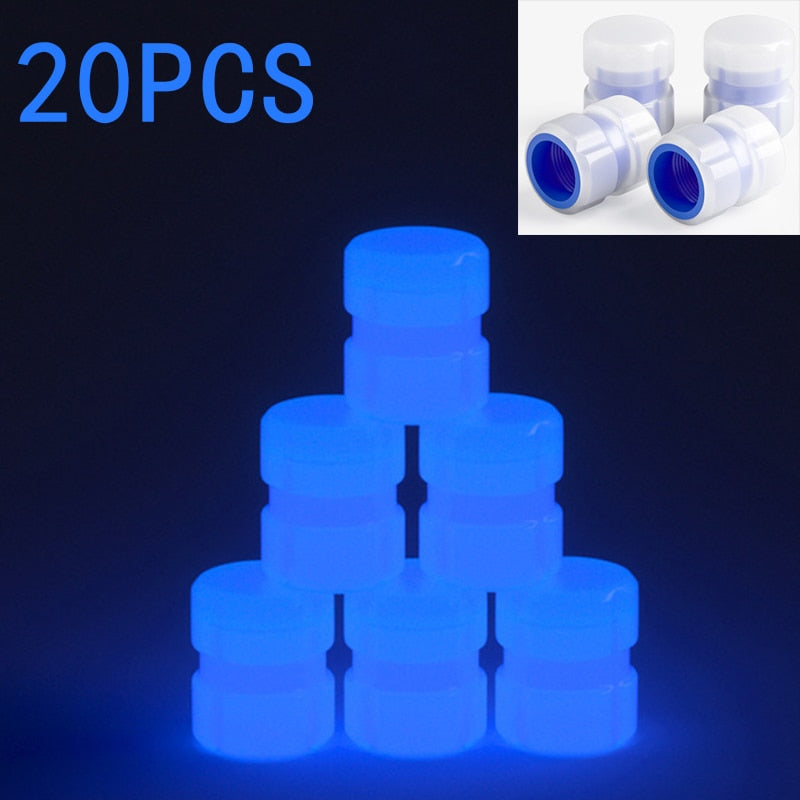 Luminous Valve Caps Glowing Wheel 20Pcs