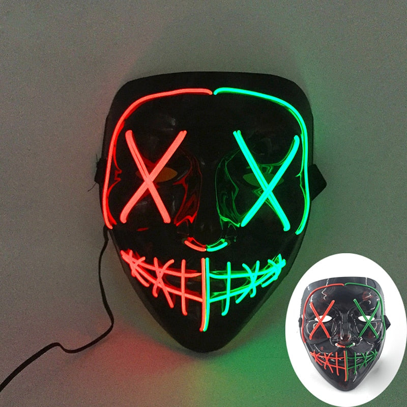 Halloween Neon Led Purge Mask Luminous