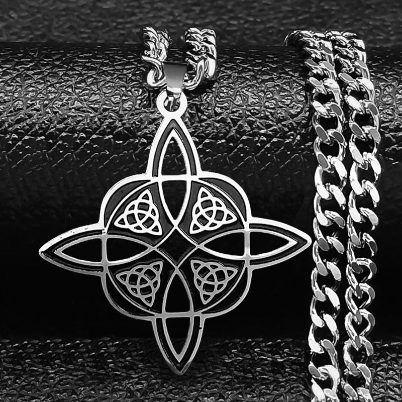 Viking Witch Celtic Knot Pendant Necklace Odin Gothic