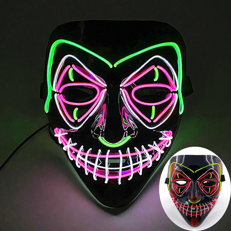 Halloween Neon Led Purge Mask Luminous