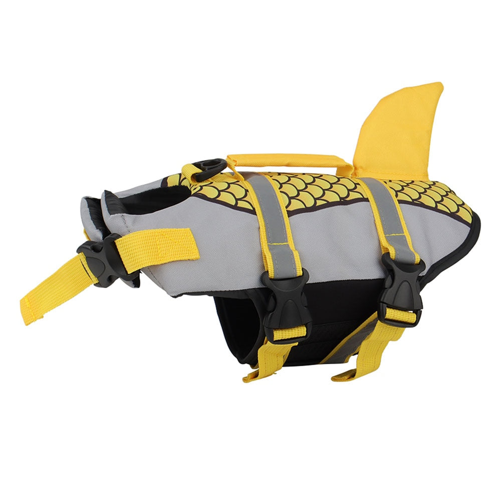 Pet Dog Life Jacket Vest Harness Shark