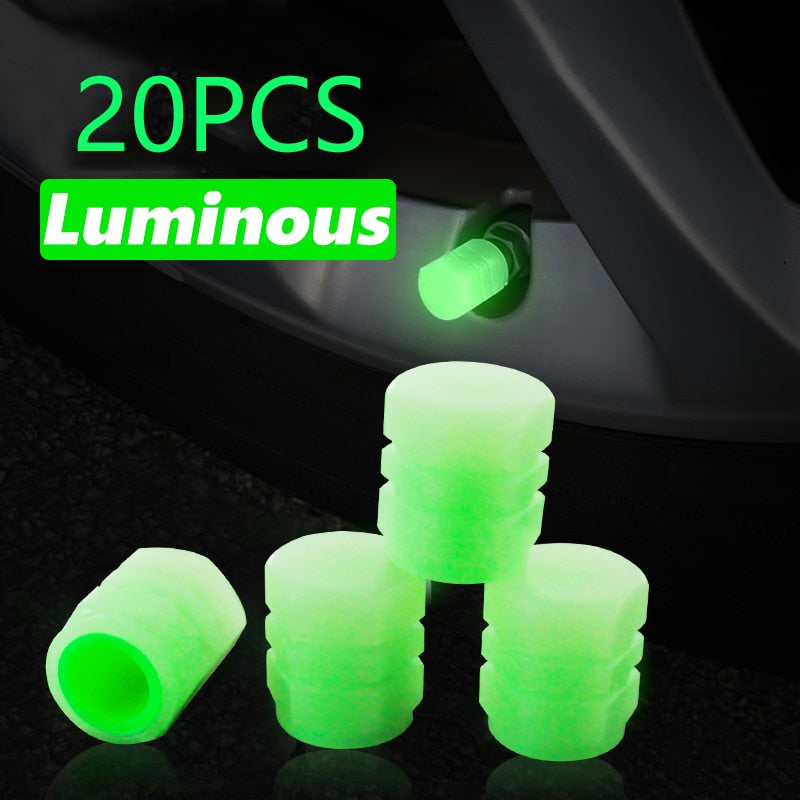 Luminous Valve Caps Glowing Wheel 20Pcs