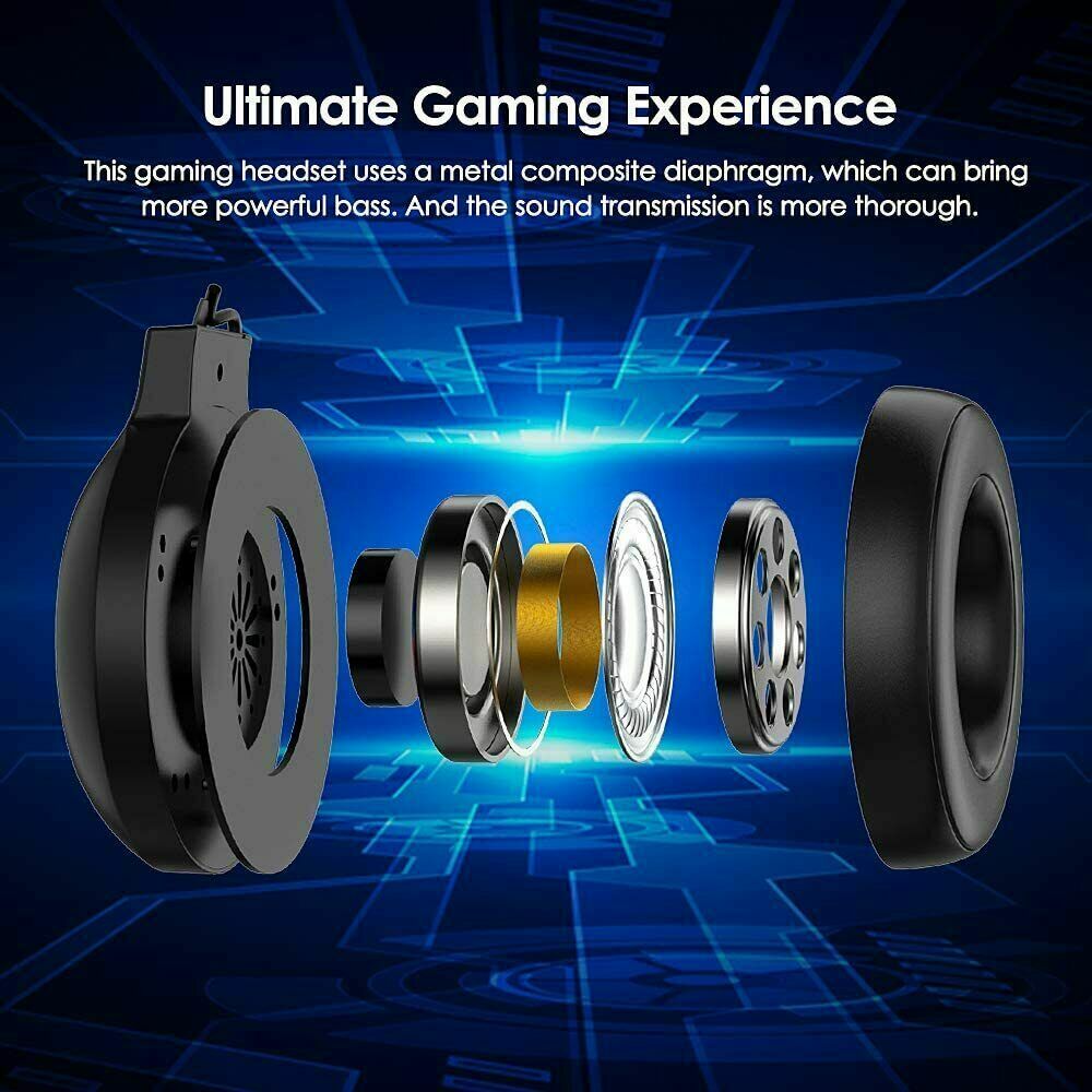 3.5mm Gaming Headset With Mic Headphone For PC Nintendo PS4 Xbox One