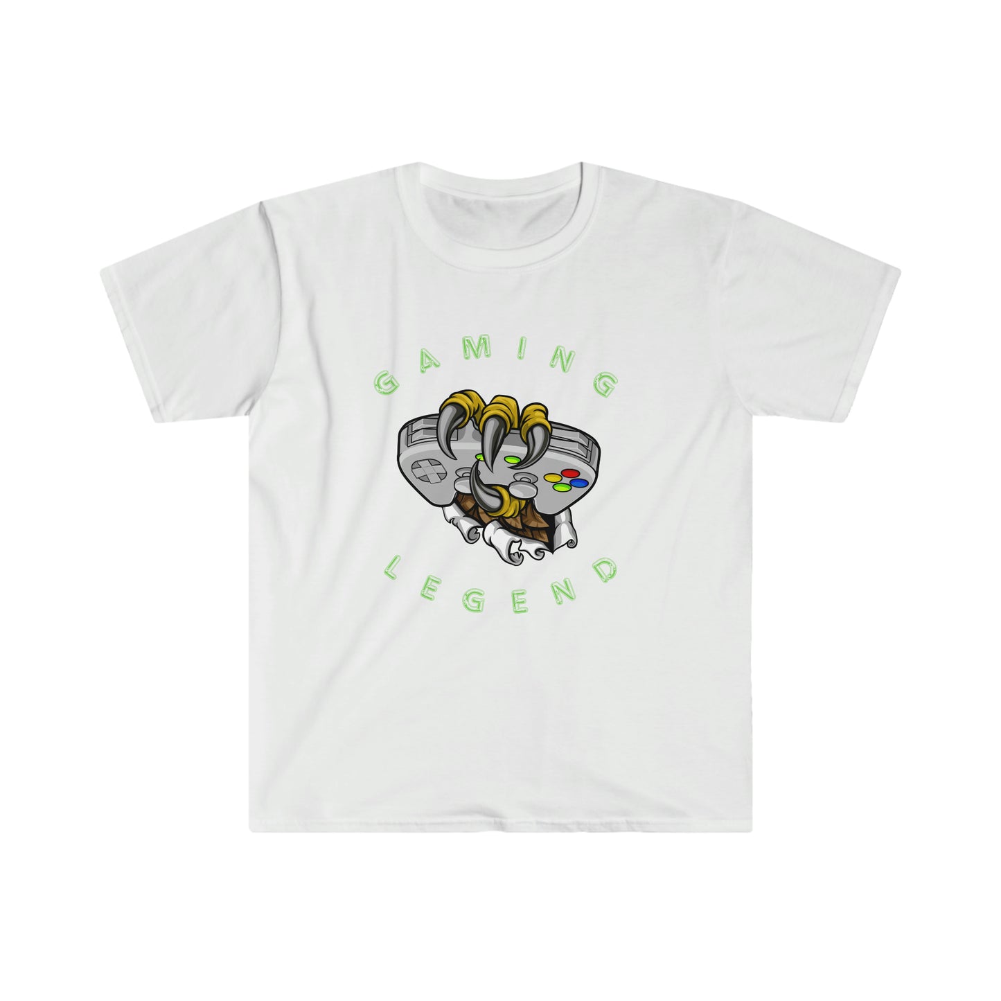 GAMING LEGEND RAPTOR DINOSAUR TEAR THROUGH CLAW SNES Unisex Softstyle T-Shirt